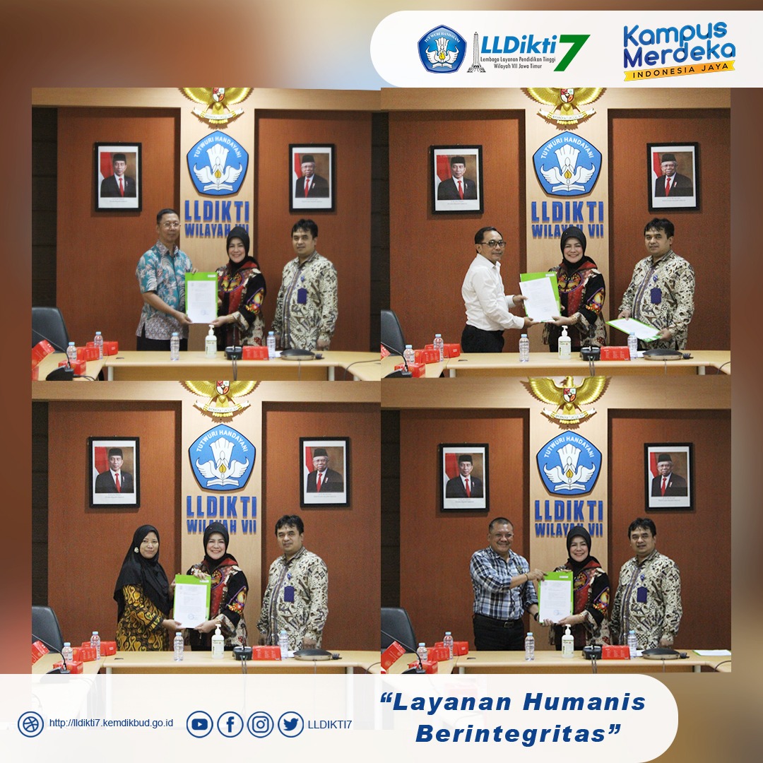 KEPALA LLDIKTI VII SERAHKAN SK IZIN PEMBUKAAN PRODI BARU PTN DAN PTS DI JAWA TIMUR