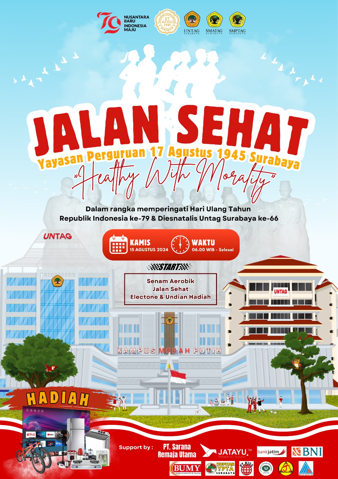 AYO MERIAHKAN JALAN SEHAT YPTA 2024 "HEALTHY WITH MORALITY"