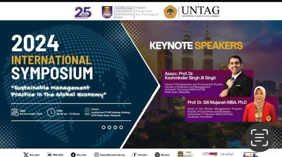 INTERNATIONAL SYMPOSIUM 2024: UNTAG SURABAYA DENGAN UiTM MALAYSIA