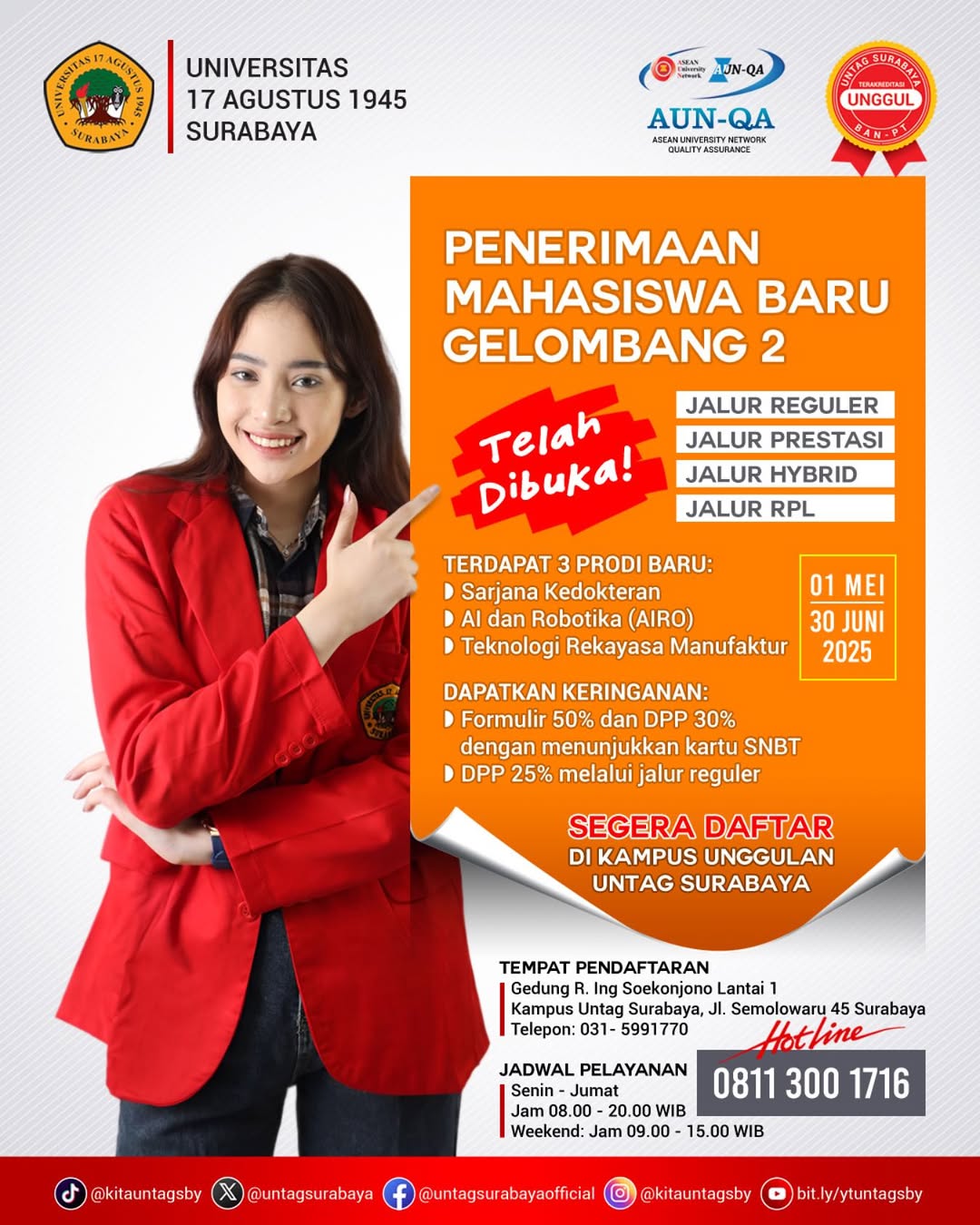 Penerimaan Mahasiswa Baru Gelombang 2 Telah Dibuka!!