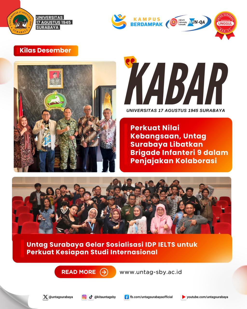 UNTAG SBY PERKUAT NILAI KEBANGSAAN DENGAN MELIBATKAN BRIGADE INFANTRI 9 DALAM PENJAJAKAN KOLABORASI