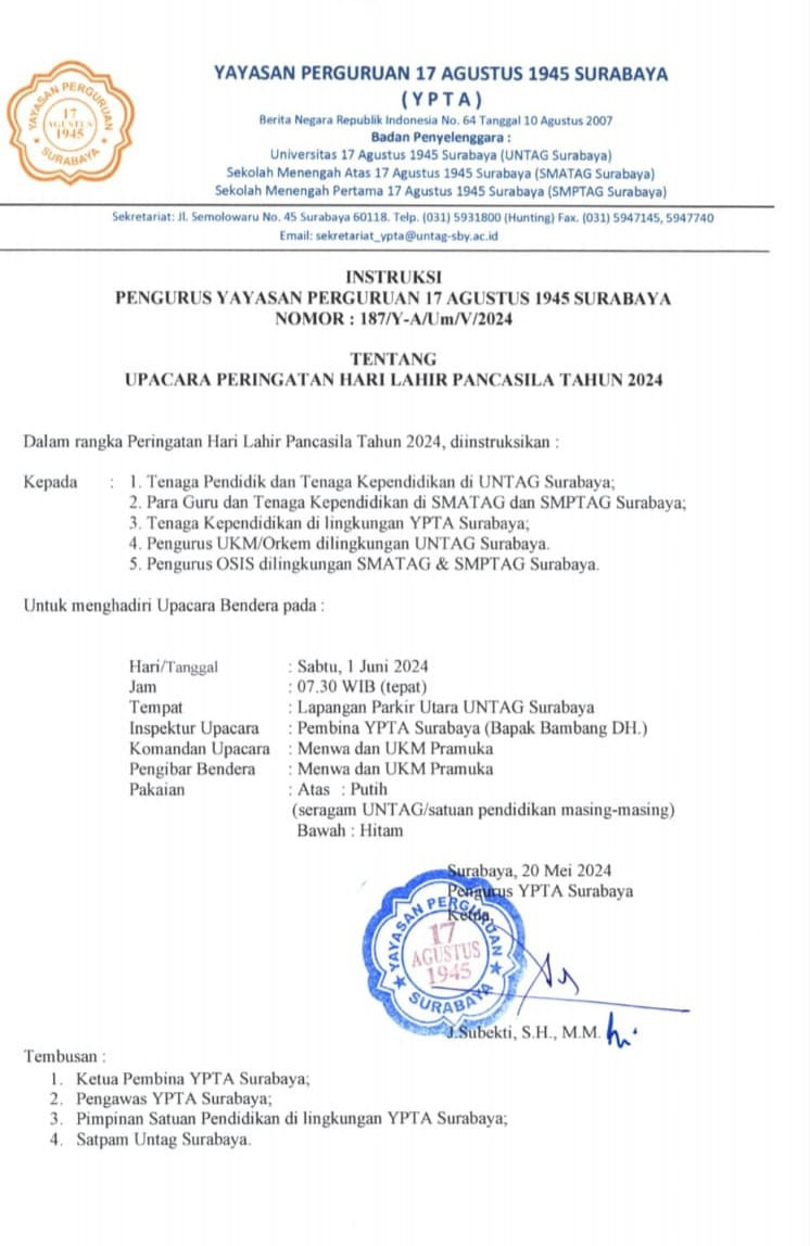 UPACARA PERINGATAN HARI LAHIR PANCASILA 