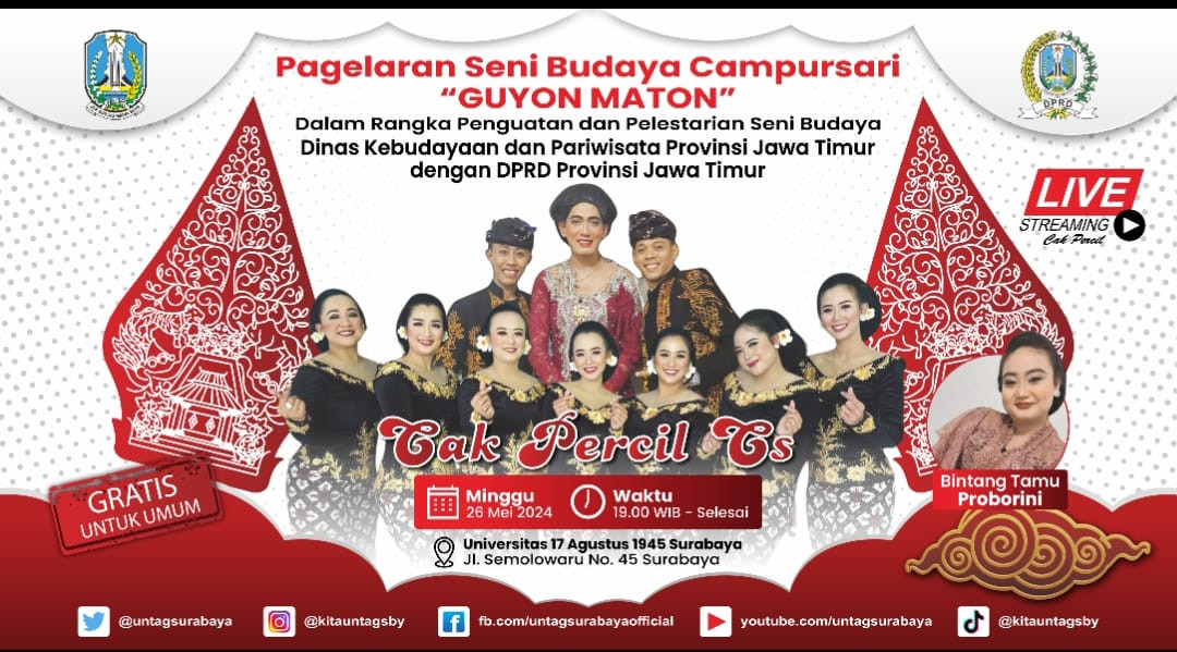 PAGELARAN SENI BUDAYA CAMPURSARI BERSAMA UNTAG SURABAYA