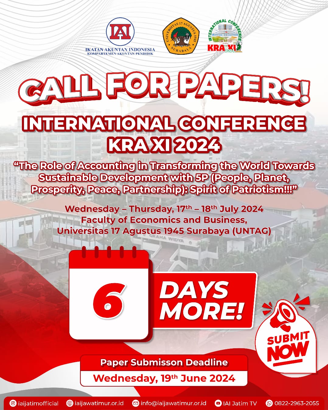 6 HARI LAGI PAPER SUBMISSON DEADLINE IC KRA XI 2024 !!!