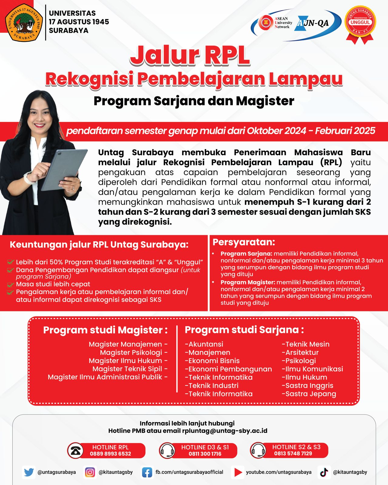 JALUR RPL PROGRAM SARJANA DAN MAGISTER