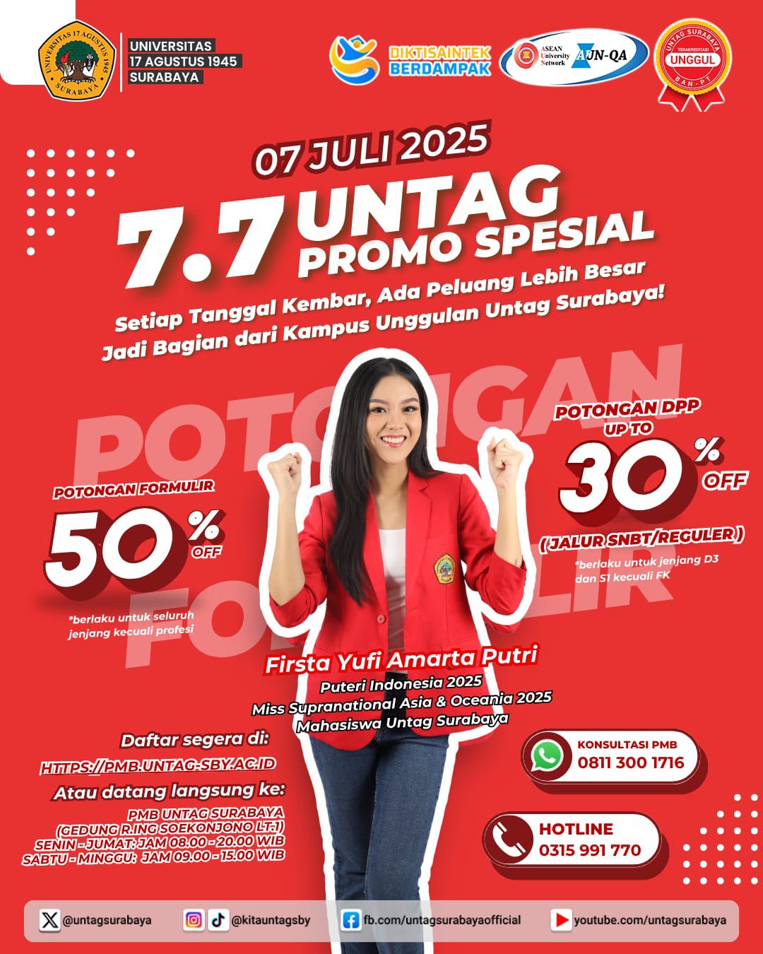 Promo Spesial 7.7 Untag Surabaya!!