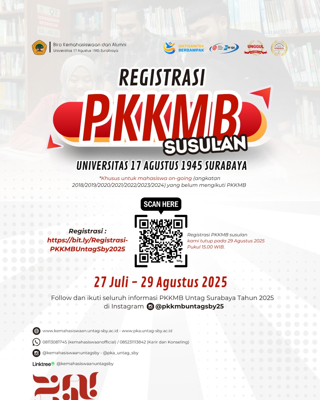 Registrasi PKKMB Susulan UNTAG SURABAYA