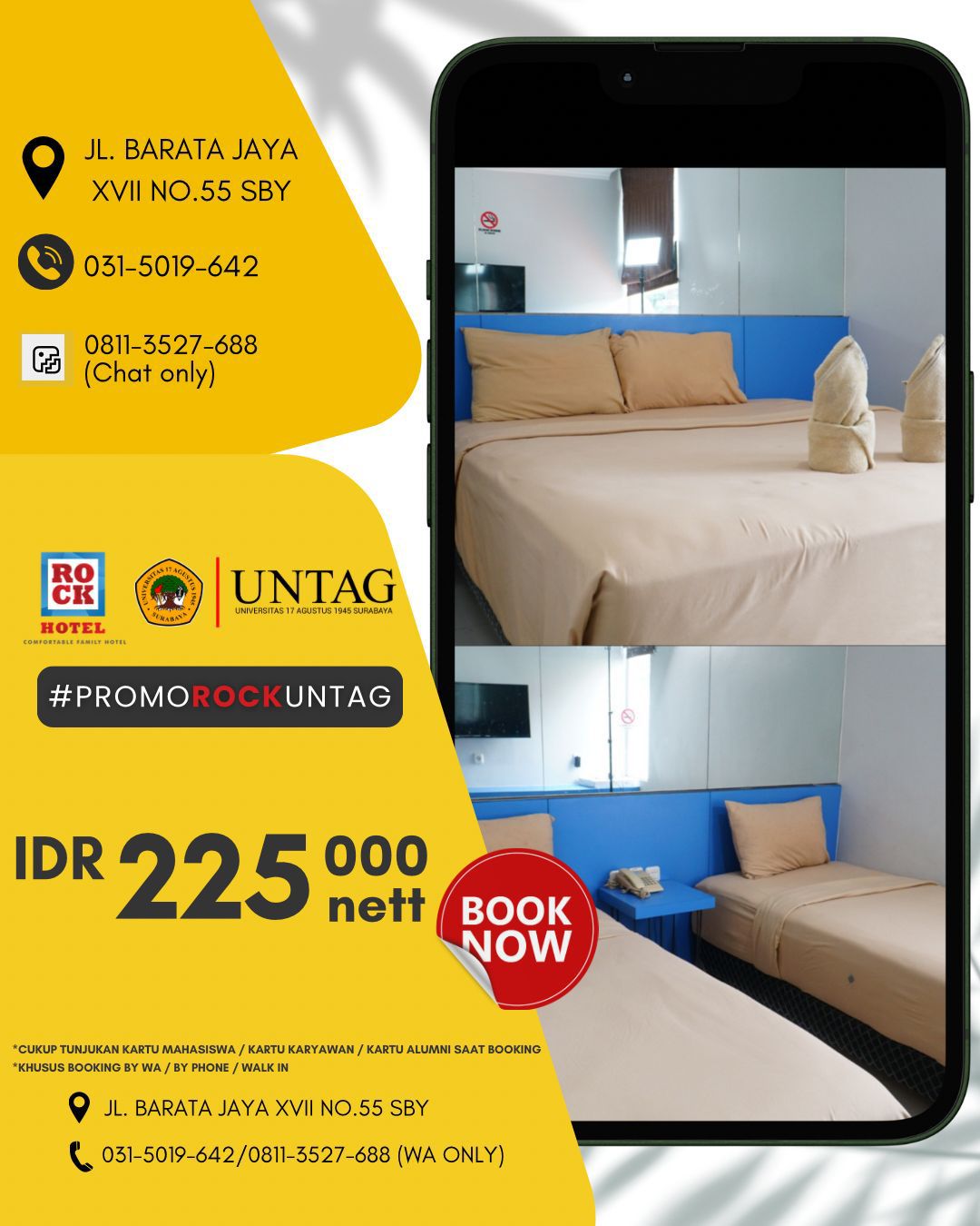 Fasilitas Kerjasama Untag Surabaya dengan Rock Hotel bagi Wisudawan-Wisudawati