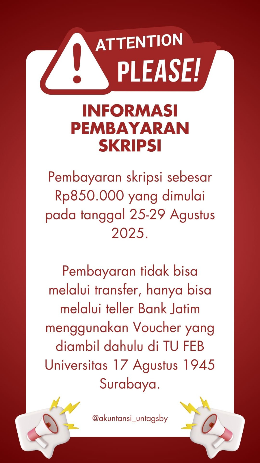 Informasi Pembayaran Skripsi Gasal 2025-2026