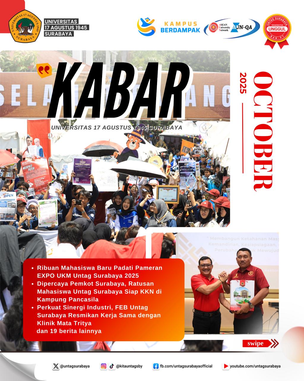 KILAS OKTOBER: KABAR UNTAG SURABAYA