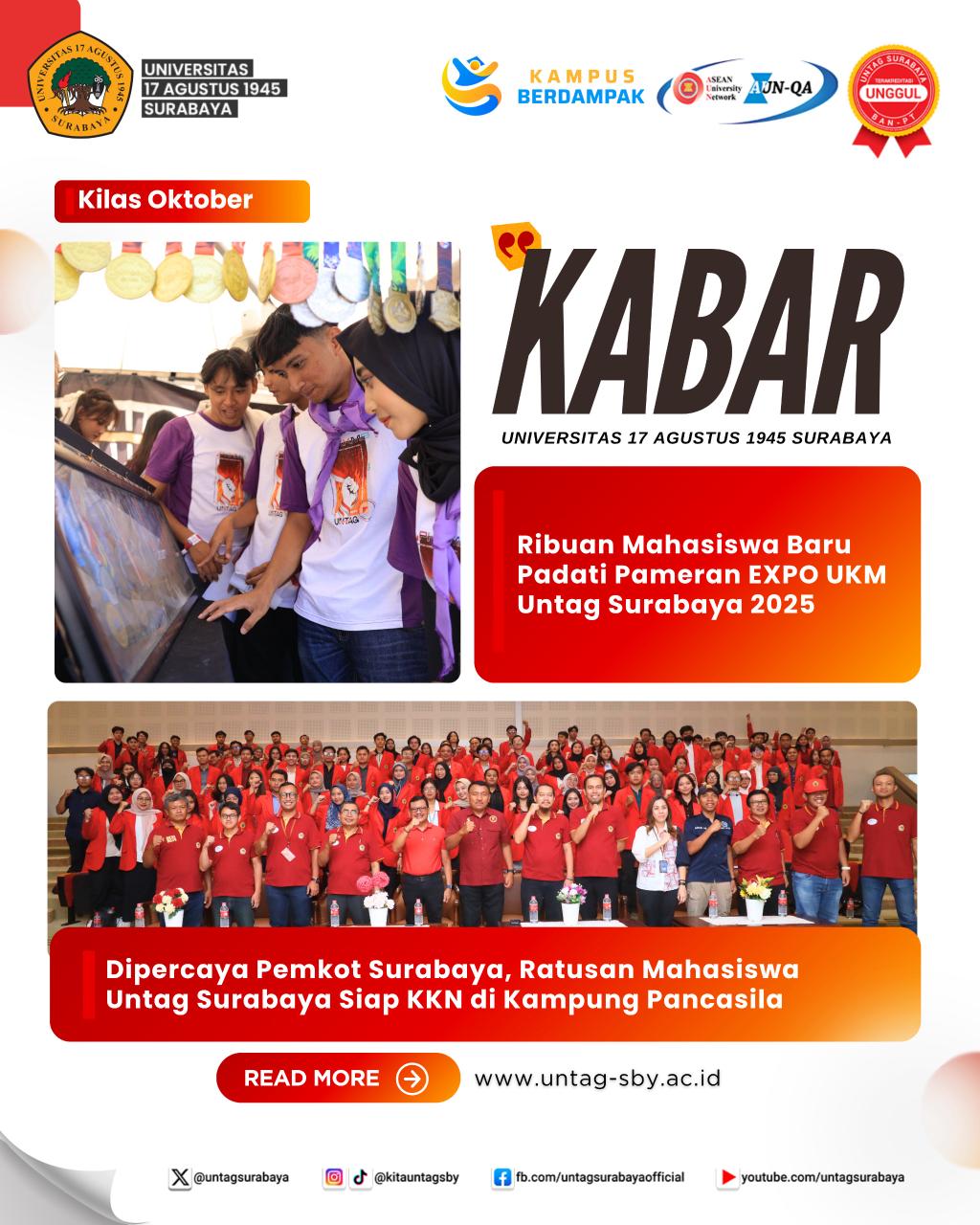 RIBUAN MAHASISWA BARU OADATI PAMERAN EXPO UKM UNTAG SURABAYA 2025