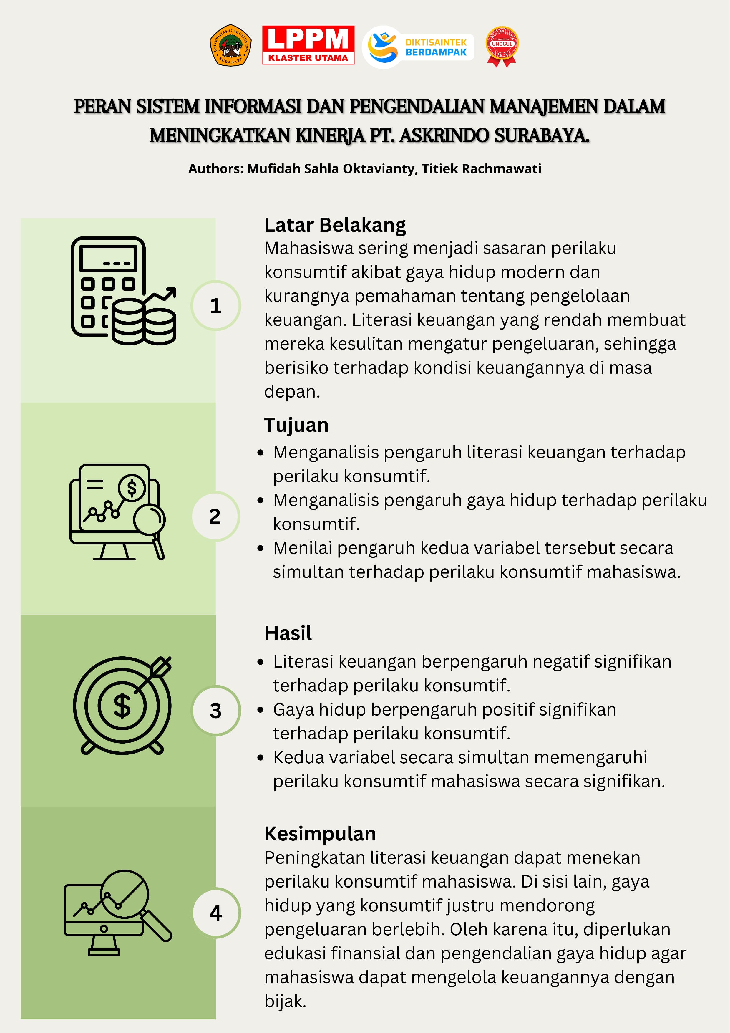 PERAN SISTEM INFORMASI DAN PENGENDALIAN MANAJEMEN DALAM MENINGKATKAN KINERJA PT. ASKRINDO SURABAYA