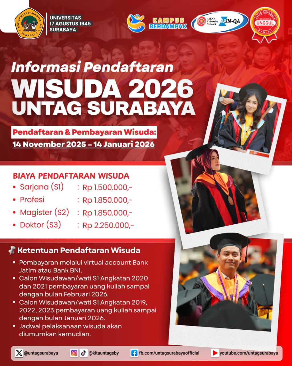 Pendaftaran Wisuda Semester Gasal 2025-2026